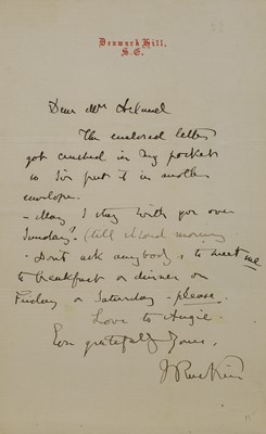 Lot 234 - John Ruskin (1819-1900)