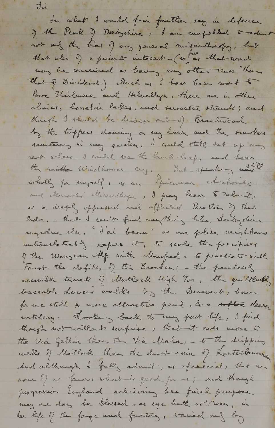 Lot 235 - John Ruskin (1819-1900)