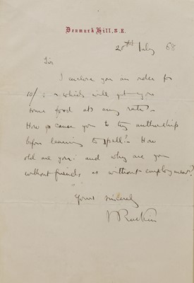 Lot 253 - John Ruskin (1819-1900)