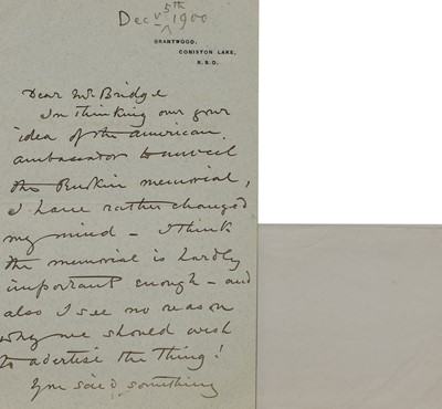 Lot 253 - John Ruskin (1819-1900)