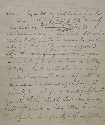 Lot 253 - John Ruskin (1819-1900)
