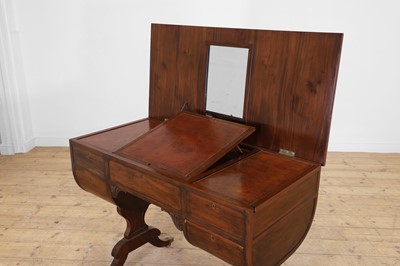 Lot 29 - A late George Ill mahogany combination sofa table or dressing table