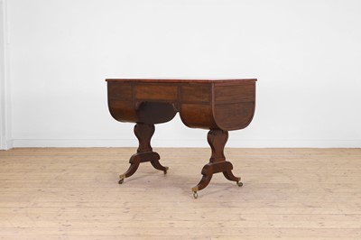 Lot 29 - A late George Ill mahogany combination sofa table or dressing table
