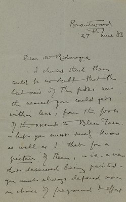 Lot 219 - John Ruskin (1819-1900)