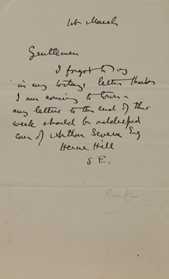 Lot 219 - John Ruskin (1819-1900)