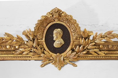 Lot 91 - A large Victorian carved giltwood and gesso overmantel mirror