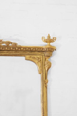 Lot 91 - A large Victorian carved giltwood and gesso overmantel mirror