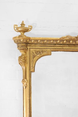 Lot 91 - A large Victorian carved giltwood and gesso overmantel mirror