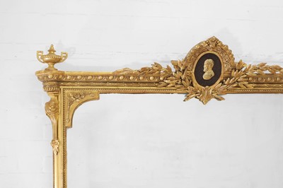 Lot 91 - A large Victorian carved giltwood and gesso overmantel mirror