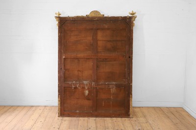 Lot 91 - A large Victorian carved giltwood and gesso overmantel mirror