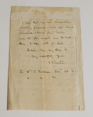 Lot 259 - John Ruskin (1819-1900)