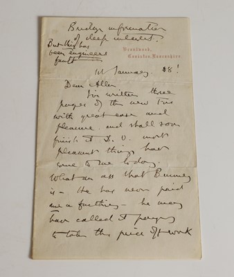 Lot 259 - John Ruskin (1819-1900)