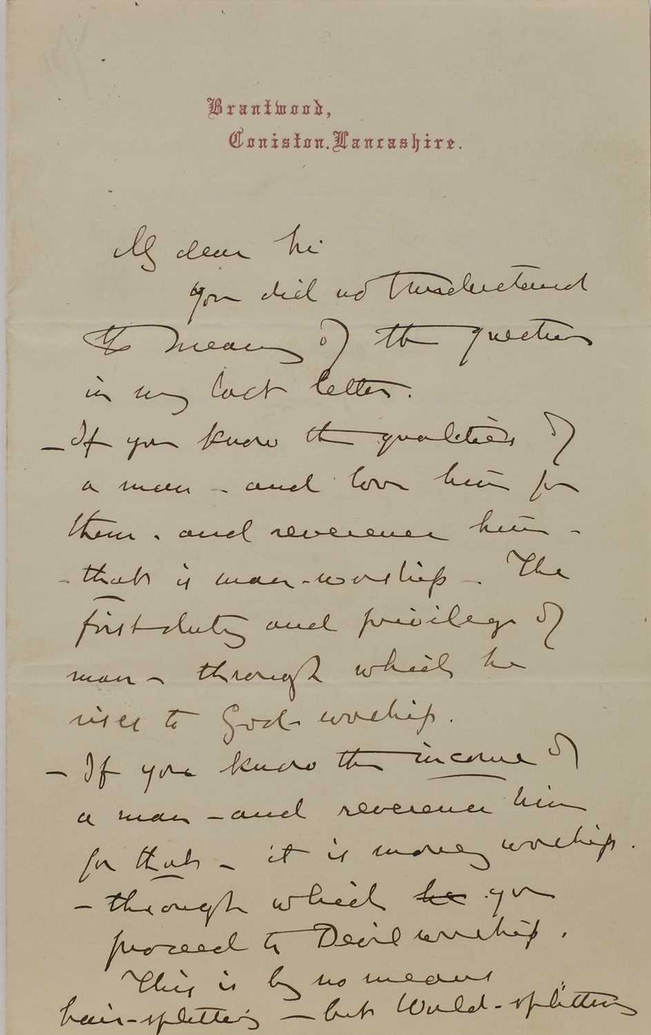 Lot 233 - John Ruskin (1819-1900)
