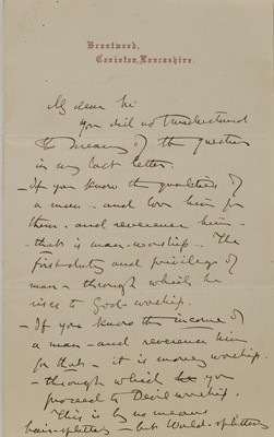 Lot 233 - John Ruskin (1819-1900)