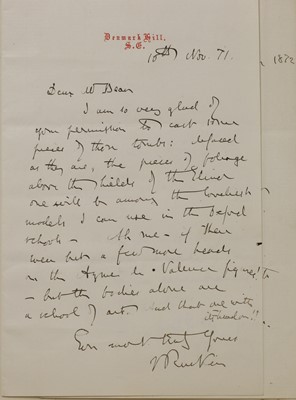 Lot 233 - John Ruskin (1819-1900)