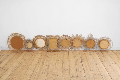 Lot 45 - A group of vintage bamboo mirrors