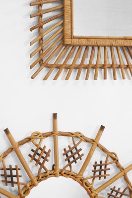 Lot 45 - A group of vintage bamboo mirrors