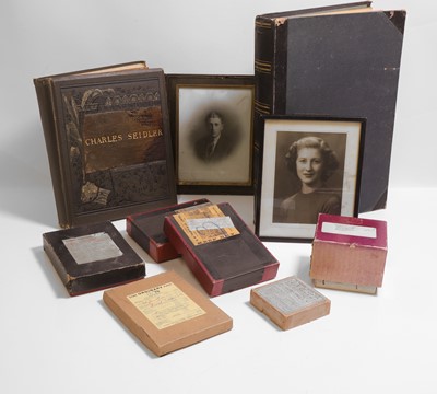 Lot 42 - A large collection of glass plate negatives and photographs