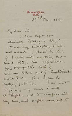 Lot 252 - John Ruskin (1819-1900)