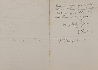 Lot 252 - John Ruskin (1819-1900)