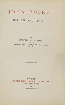 Lot 217 - John Ruskin (1819-1900)