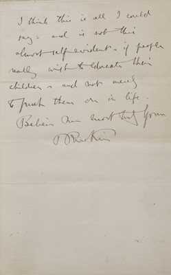 Lot 217 - John Ruskin (1819-1900)