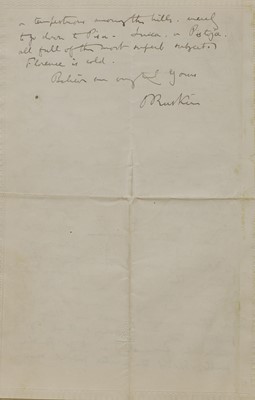 Lot 216 - John Ruskin (1819-1900)