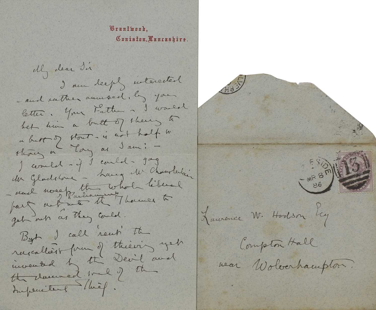Lot 250 - John Ruskin (1819-1900)