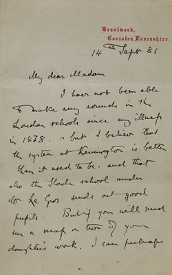 Lot 222 - John Ruskin (1819-1900)