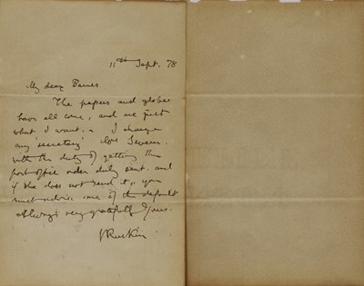 Lot 222 - John Ruskin (1819-1900)