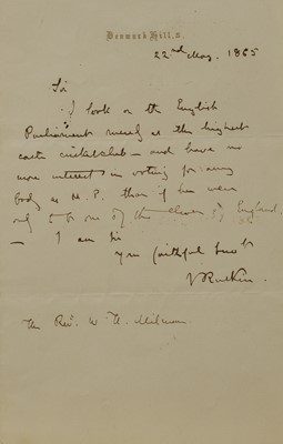 Lot 222 - John Ruskin (1819-1900)