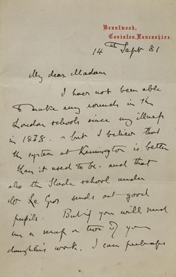 Lot 222 - John Ruskin (1819-1900)