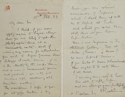 Lot 231 - John Ruskin (1819-1900)