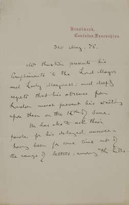 Lot 231 - John Ruskin (1819-1900)