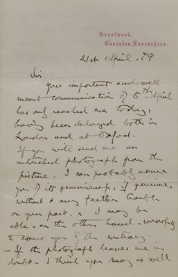 Lot 247 - John Ruskin (1819-1900)