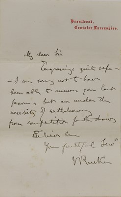 Lot 247 - John Ruskin (1819-1900)