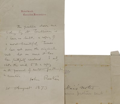 Lot 247 - John Ruskin (1819-1900)