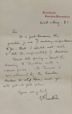 Lot 247 - John Ruskin (1819-1900)