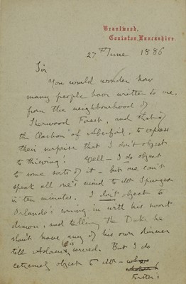 Lot 221 - John Ruskin (1819-1900)