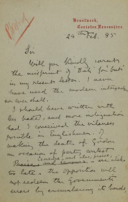 Lot 221 - John Ruskin (1819-1900)