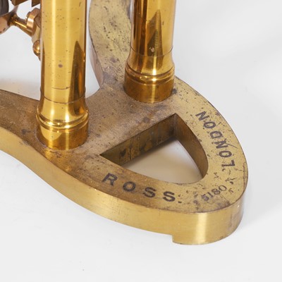 Lot 187 - A brass binocular microscope