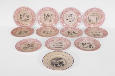 Lot 299 - A set of twelve rebus plates