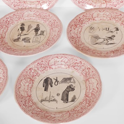 Lot 299 - A set of twelve rebus plates