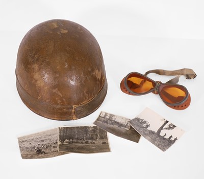 Lot 165 - A British Second World War despatch rider's helmet