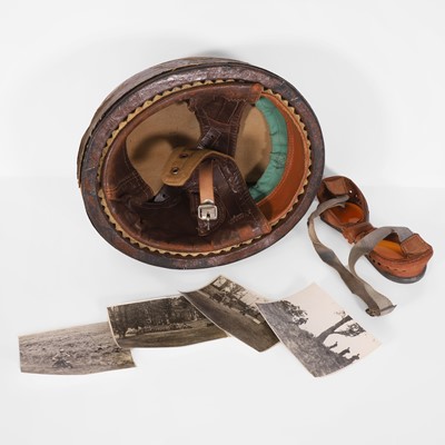 Lot 165 - A British Second World War despatch rider's helmet