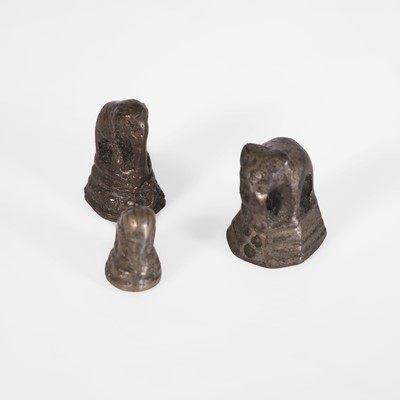 Lot 292 - A group of three bronze gold coin weights