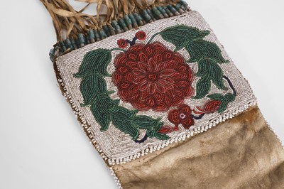 Lot 282 - A Native American beaded hide pipe bag