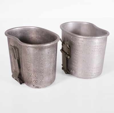 Lot 162 - Three Second World War canteen cups