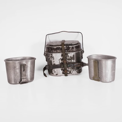 Lot 162 - Three Second World War canteen cups