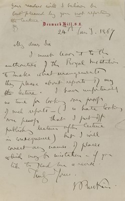 Lot 228 - John Ruskin (1819-1900)
